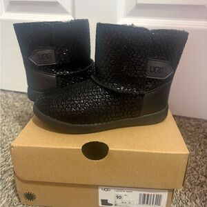 UGG Kids Shiny Black Boots
